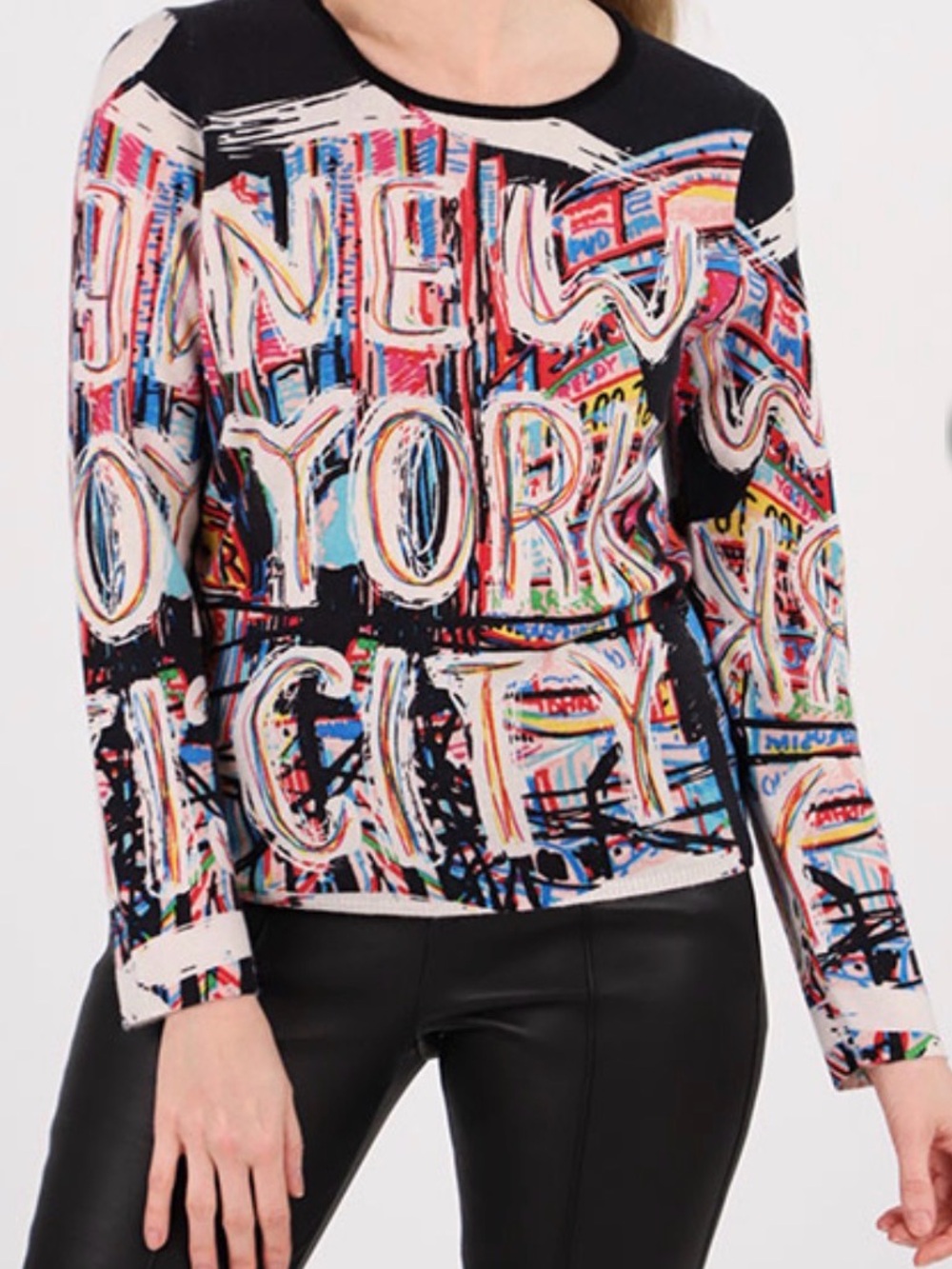 Colorful Graffiti "New York City" Sweater by ESTHEME Of Paris - Picture 5 of 5